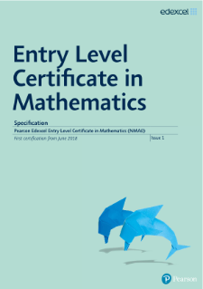 Entry Level Certificate in Mathematics (2017) specification